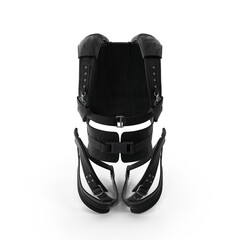 Naklejka premium Black safety backpack parachute gear shown in isolated product render