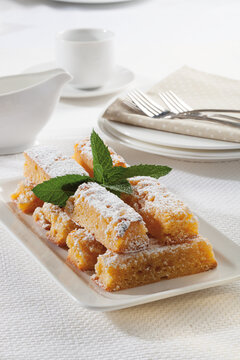Toucinho do ceu, a typical Portuguese sweet made with almonds and egg yolks.