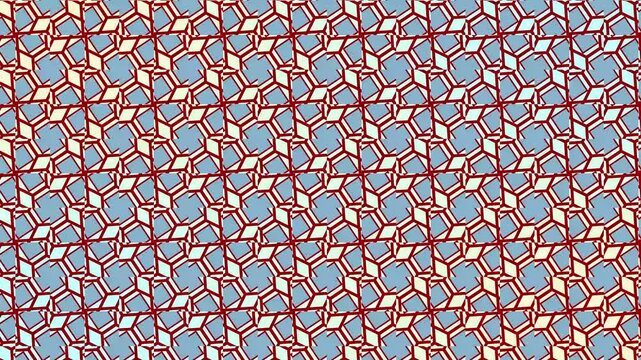 Red and white network cable seamless geometric pattern texture illustration on a white background
