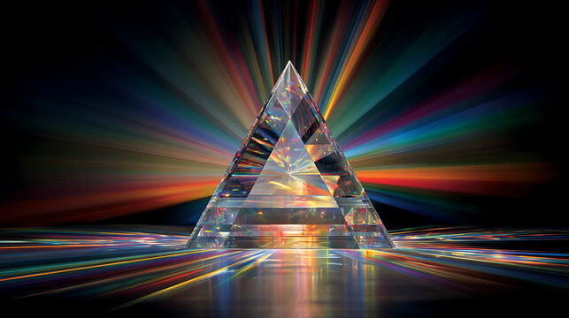 Abstract lines of fast car light trails create a colorful motion blur on the night highway