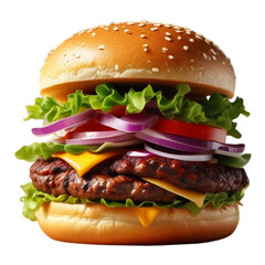 hamburger isolated on white