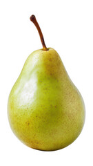 Ripe Yellow Pear on White Background, Fresh Fruit for Healthy Diet