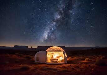 Luxury Desert Glamping Under the Stars A Unique Getaway Experience with Milky Way Galaxy
