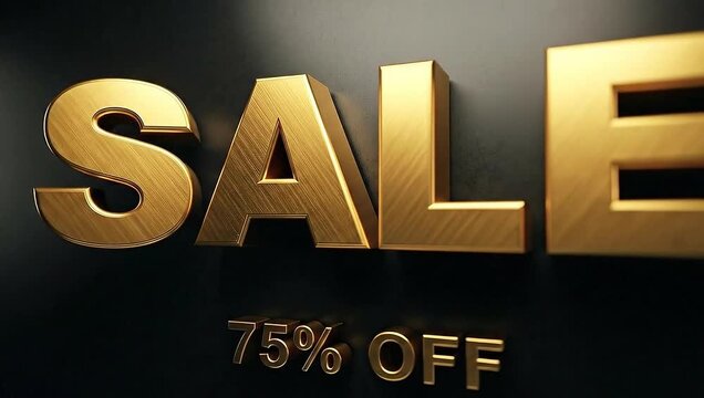 Golden Sale 75 Off Promotion Video Advertisement.