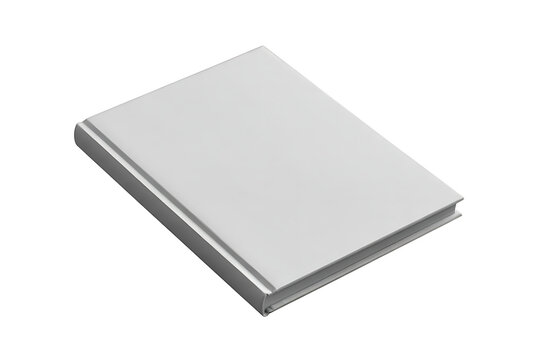 A blank light gray hardcover book isolated on white background - Powered by Adobe
