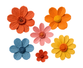 Eco-friendly flower-shaped ornaments made from recycled paper for your yard tree.