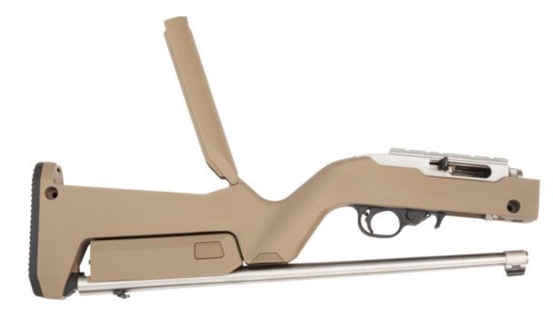 Diassembled 22 rimfire rifle ideal for survival