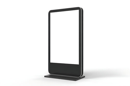 A digital advertising display screen isolated on white background