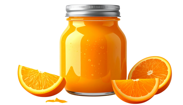  Jar of Orange Baby Puree Isolated on Transparent Background with Clean Clipping Path and Pen-Tool Edges PNG Illustration