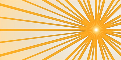 Fototapeta premium Bright Orange Sunburst Light Effect Background