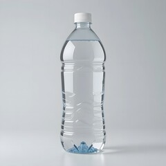 Plastic bottle of water isolated on white background, a refreshing and hydrating beverage option. 2 liter bottle