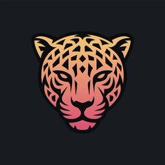 Leopard head illustration design