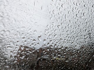 car glass covered in drops