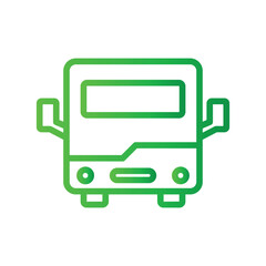 University Bus Color gradient illustration vector icon which can easily modify or edit 

