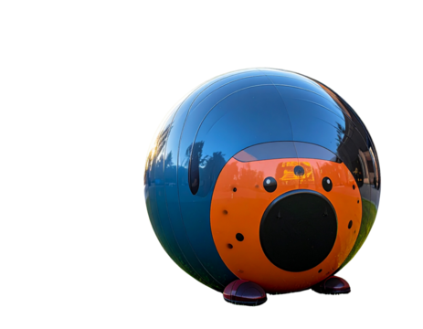 Inflatable Fitness Ball for Dogs in Modern Pet Activity Park