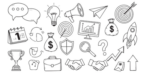 set of hand drawn arrows and labels