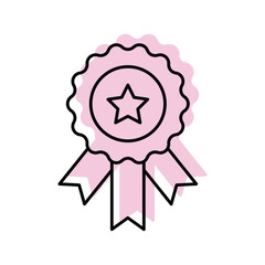 Obraz premium Award color shadow thinline icon , vector, pixel perfect, illustrator file 