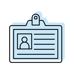 ID Card color shadow thinline icon , vector, pixel perfect, illustrator file 
