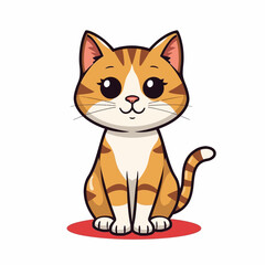Cute Cat Cartoon Design Very Cool