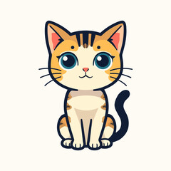 Cute Cat Cartoon Design Very Cool