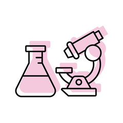 Science Lab color shadow thinline icon , vector, pixel perfect, illustrator file 

