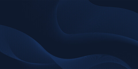 3D modern wave curve abstract presentation background. Luxury paper cut background. Abstract decoration, golden pattern, halftone gradients, 3d Vector illustration. Dark blue background