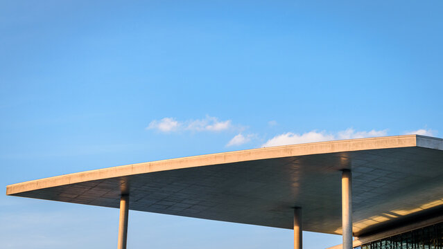 Roof of the Paul Loebe Building, the office building of the German parliament, in Berlin, Germany.