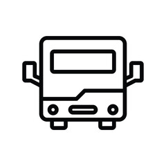 University Bus line icon , vector, pixel perfect, illustrator file 

