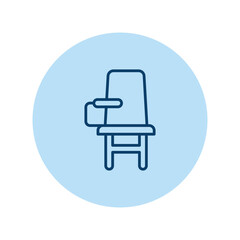Classroom Chair pentaglow , vector, pixel perfect, illustrator file 
