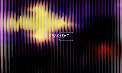 Vibrant gradient with ribbed fractal glass texture pattern and dark circular center. Dynamic abstract artwork perfect for modern banners, marketing visuals, creative backgrounds and artistic projects