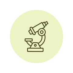 Microscope color circle icon , vector, pixel perfect, illustrator file 
