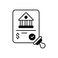 Bank Loan Approval vector icon