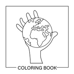 save of earth, save world coloring book to presschool.