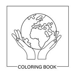 save of earth, save world coloring book to presschool.