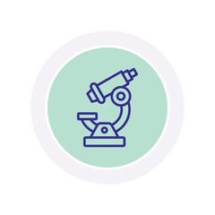 Microscope color circle icon , vector, pixel perfect, illustrator file 
