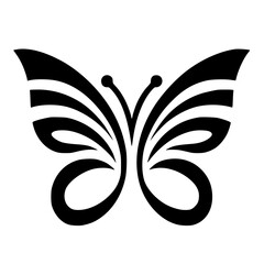 Obraz premium Simple minimalist butterfly logo silhouette