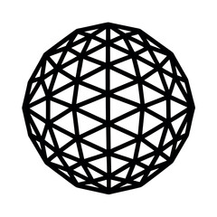 Woven Sphere Vector Illustration