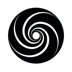 Asymmetrical Spiral Vector Illustration