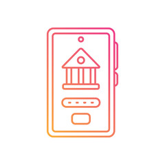 Mobile Banking vector icon