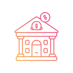 Investment Bank vector icon