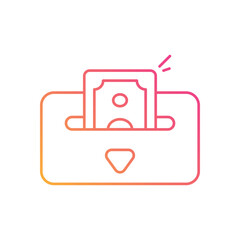 Cash Deposit vector icon