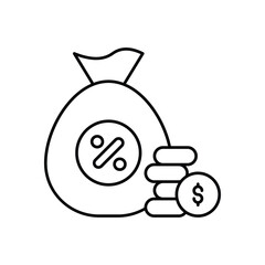 Interest Rate vector icon