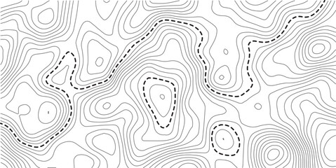 Topographic map pattern background vector. Abstract mountain terrain map background with abstract shape line texture. Design illustration for wall art, fabric.