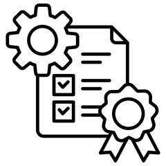 Quality Management Outline Icon