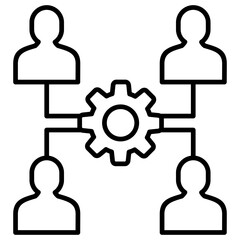 Employee Engagement Outline Icon