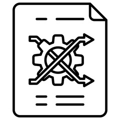 Change Management Outline Icon