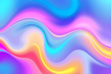 A bright and dynamic abstract design featuring smooth flowing waves in pink, blue, purple, and yellow gradients. Perfect for modern wallpapers, digital artwork, posters, website backgrounds