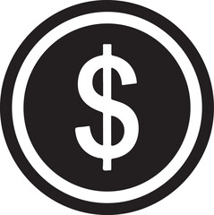 dollar sign silhouette icon 