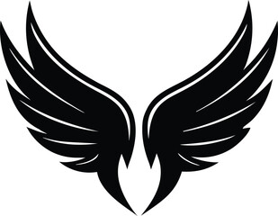 Elegant pair of wings logo design