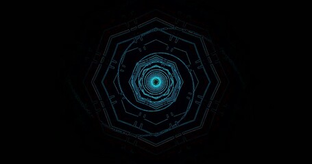 Tunnel video vj loop screensaver showcasing a seamless, abstract journey through a geometric space with vibrant colors and patterns - Powered by Adobe